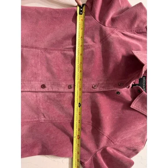 Bernardo Genuine Leather Jacket Womens 10p Hot Pink Motorcycle Bomber Minecraft